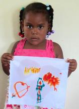 Girl with Quilt Square